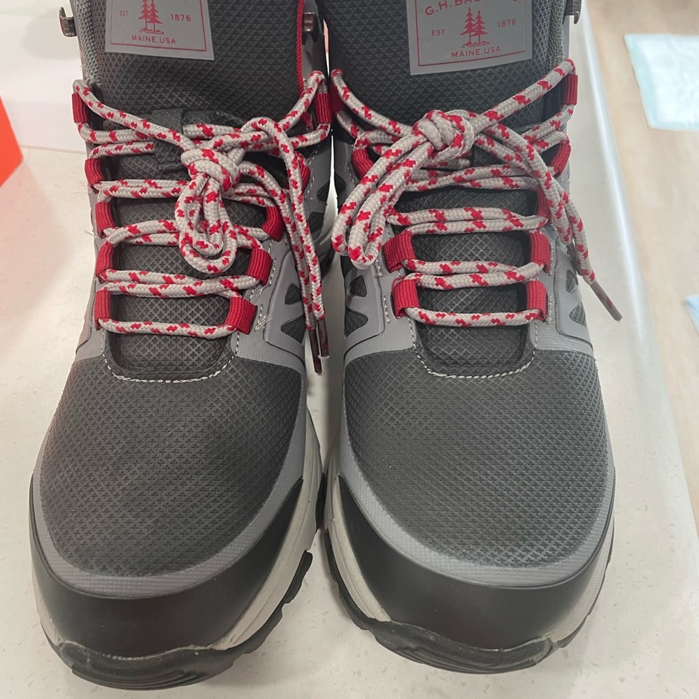 G.H. Bass & Co. Gray and Red Hiking Boots